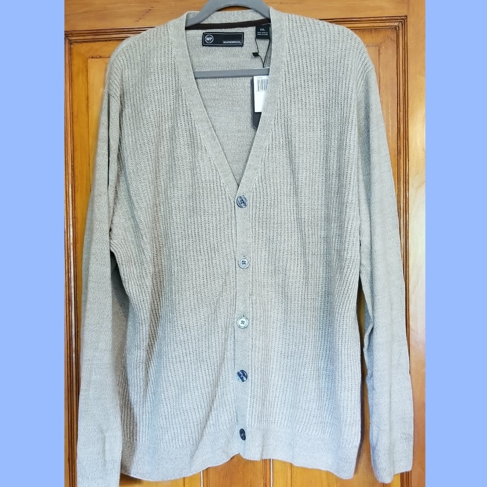 Oatmeal Weatherproof Brand Men's Cardigan NWT